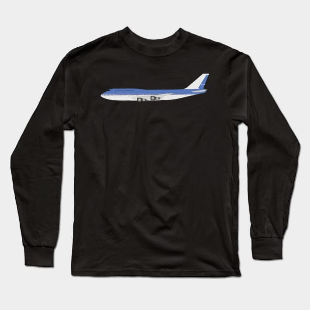 Boeing 747 from side design Long Sleeve T-Shirt by Avion